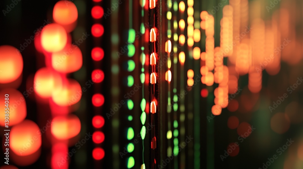 Aufkleber abstract blurred lights displaying vertical lines of color