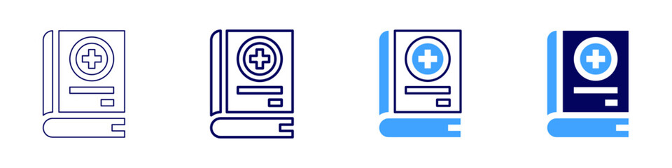 Fototapeta premium Feminist literature icon in 4 different styles. Thin Line, Line, Bold Line, Duotone. Duotone style. Editable stroke