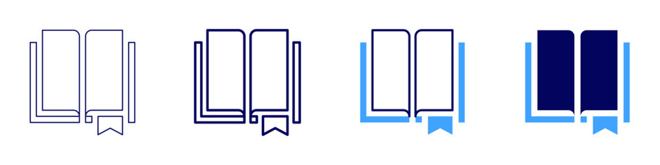 Writing style​ icon in 4 different styles. Thin Line, Line, Bold Line, Duotone. Duotone style. Editable stroke