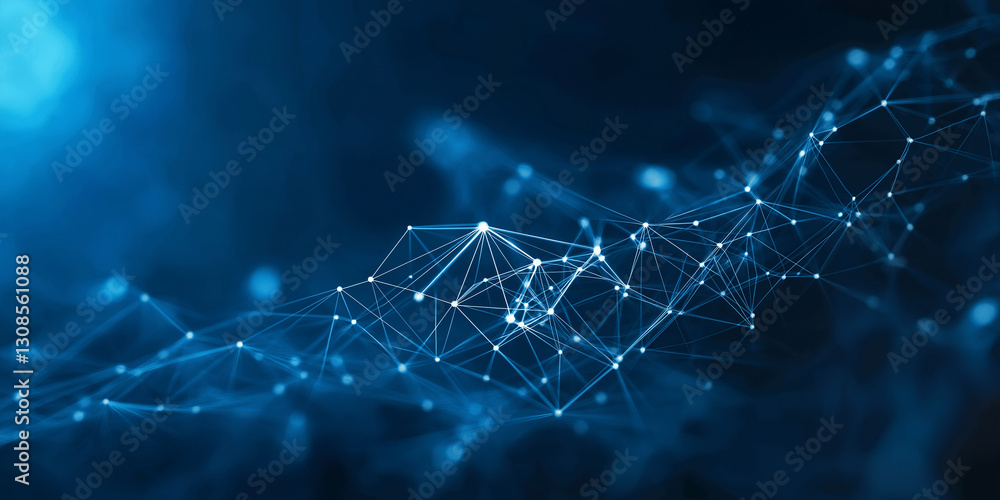 Poster abstract connection dots. technology background. network connection structure. plexus effect. 3d