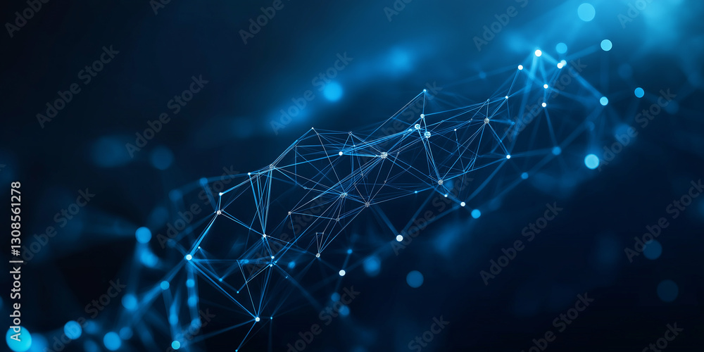 Poster abstract connection dots. technology background. network connection structure. plexus effect. 3d