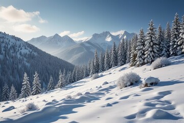 Fototapeta premium the snow is white