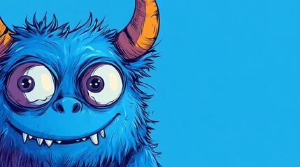 Vector illustration of doodle cute monster