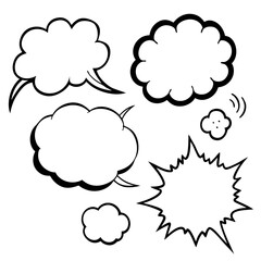 set of speech bubbles