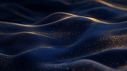 Obraz premium Golden Dust Waves Abstract Background