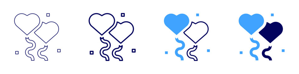 Heart catheterization​ icon in 4 different styles. Thin Line, Line, Bold Line, Duotone. Duotone style. Editable stroke