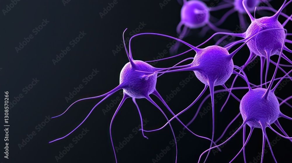 Poster neuronal network: an intricately detailed depiction of a neuronal network, showcasing interconnected