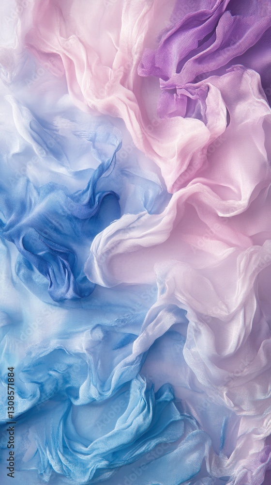 Aufkleber Serene gradient blending aqua and soft lilac tones in a peaceful composition showcasing fluid textures