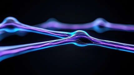 Neural Network: Illuminated synapses create an elegant display of a neural network in mesmerizing, photorealistic detail.