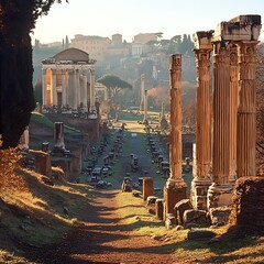 Roman Forum Sunrise Path
