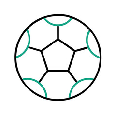 Obraz premium Soccer ball graphic in minimalist design
