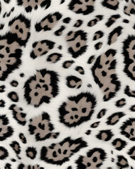 Realistic Leopard Fur Texture with Bold Rosette Patterns
