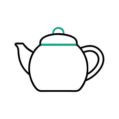 Obraz premium Teapot illustration in minimalist style