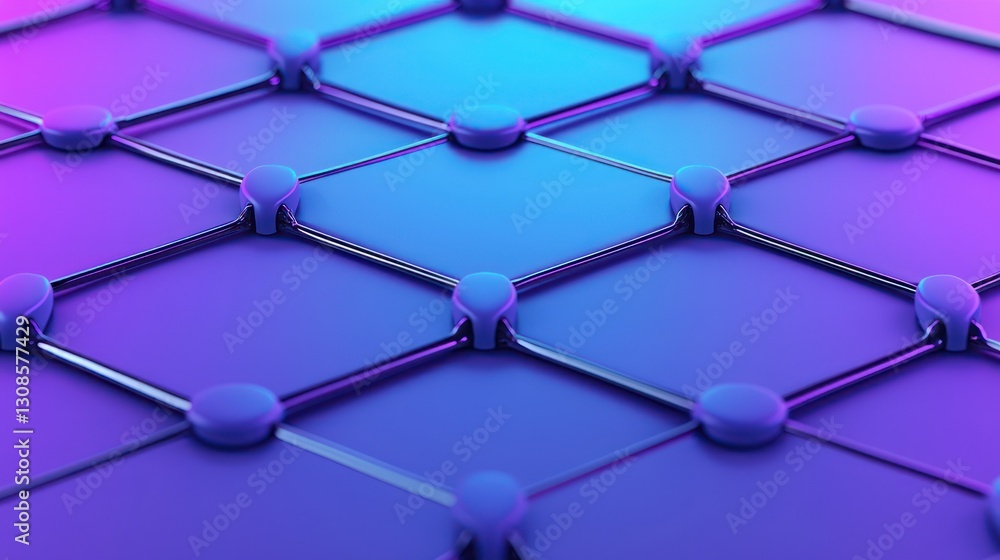 Poster interconnected network: an abstract, digitally rendered image showcases a modern, futuristic, and in