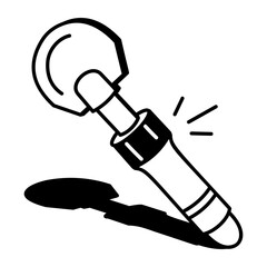 A hand drawn icon of dental equipment 

