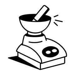 A hand drawn icon of dental mixer 

