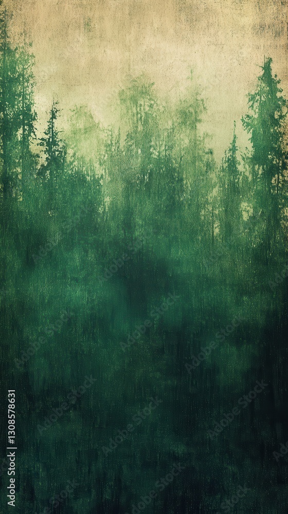 Aufkleber textured forest green background with subtle variations and natural elements at dusk