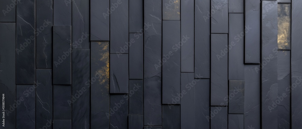 Poster close-up of a wall made up of vertical wooden planks arranged in a grid-like pattern. the planks are