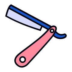barbershop straight razor icon	