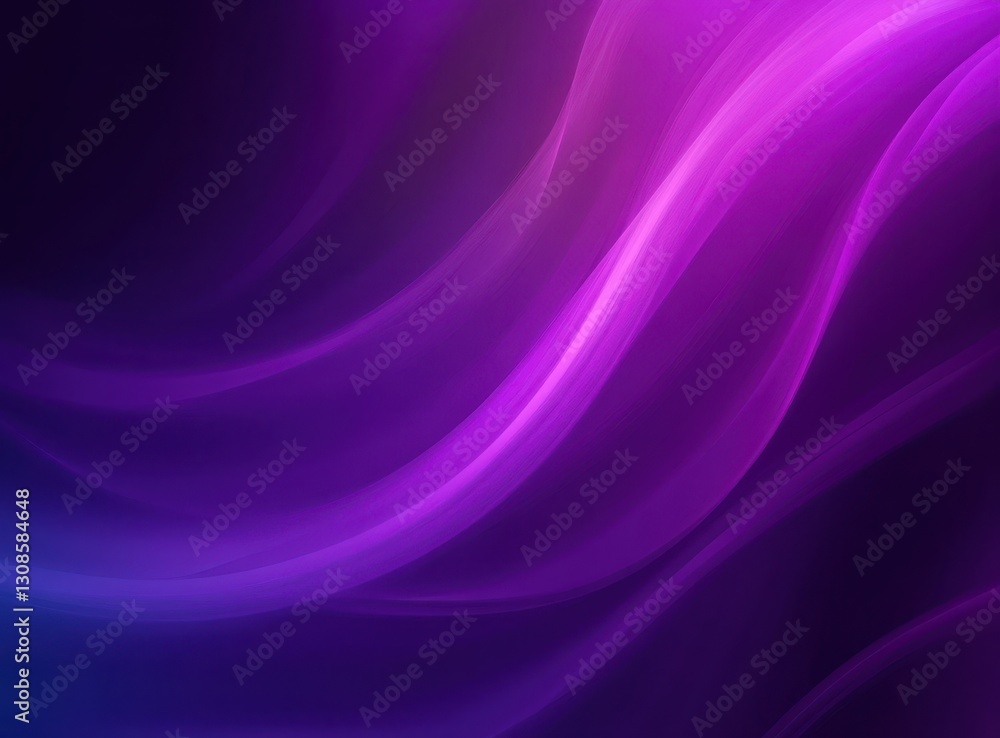 Poster ethereal waves of purple light creating a dreamlike background with smooth gradients and soft curves