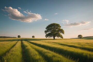 Fototapeta premium a field of green grass