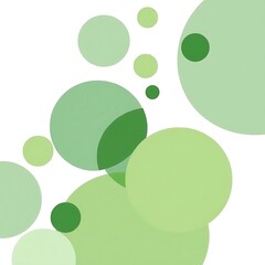 Abstract T-Shirt Design with Overlapping Circles and Organic Shapes in Green and Teal