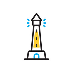 Multi color icon for light house