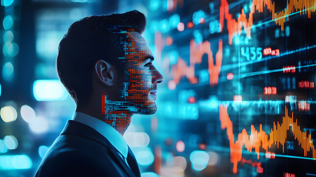 Financial visionary, merging human intelligence with data driven insights for market foresight