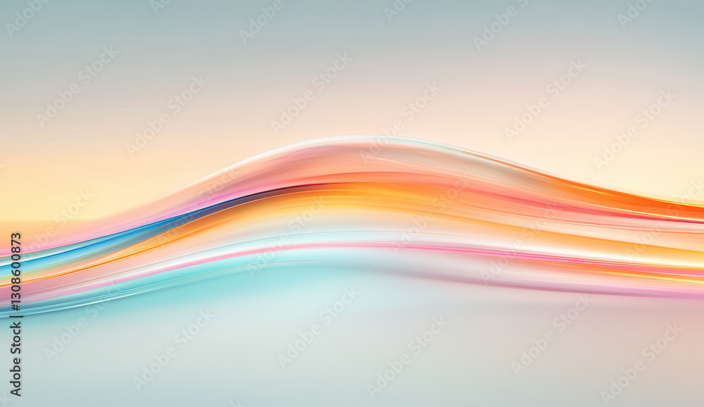 Wall mural abstract gradient background with vibrant flowing colorful light waves design