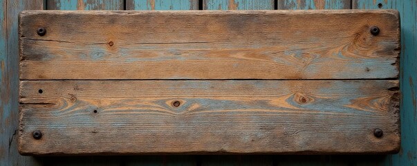 Rustic wooden sign, weathered texture, blank space, display, old, craft