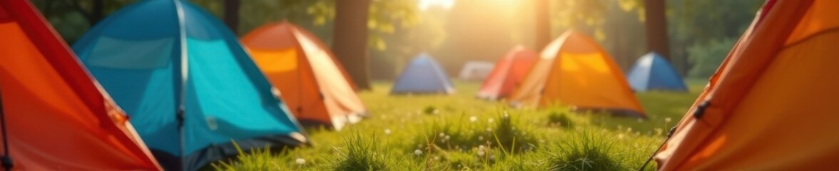 Close-up laundry on lines, tents blurred background , fabric, background, textiles