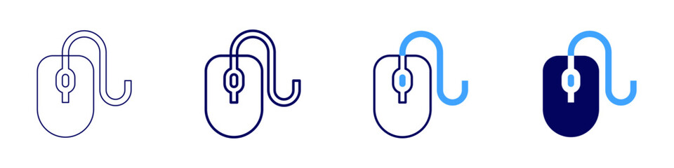 Side scroll icon in 4 different styles. Thin Line, Line, Bold Line, Duotone. Duotone style. Editable stroke