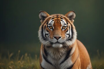 Fototapeta premium a tiger in the grass