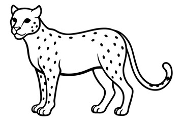 Elegant Cheetah Silhouette