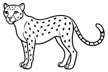 Elegant Cheetah Silhouette