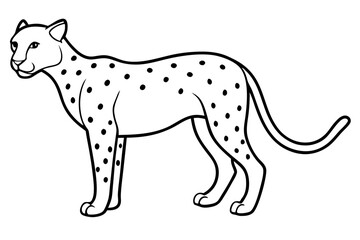 Elegant Cheetah Silhouette