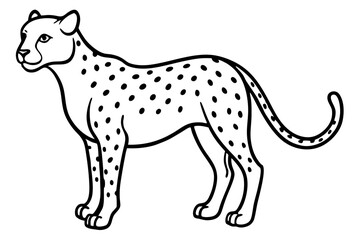 Elegant Cheetah Silhouette