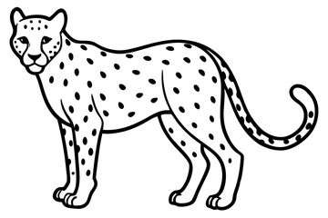 Elegant Cheetah Silhouette