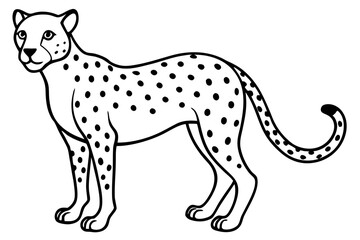 Elegant Cheetah Silhouette