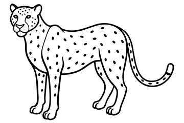 Elegant Cheetah Silhouette
