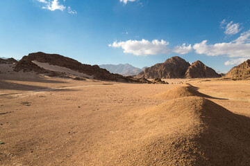 View of desert mountain landscape