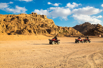 View of desert mountain landscape