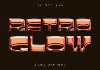 Shiny Retro Glow Text Effect