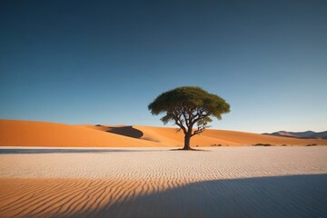 a lone tree in the desert