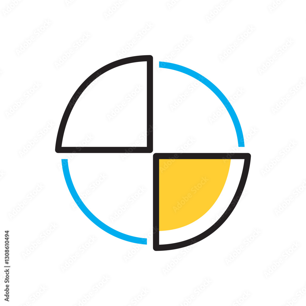 Canvas Prints multi color icon for piechart