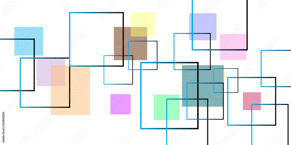 Poster vector concept of network, white background. vector grunge retro square background. abstract technol