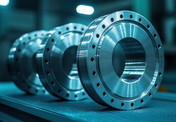 Metallic Precision Components for Industrial Applications with Flanged Edges in a Manufacturing Environment