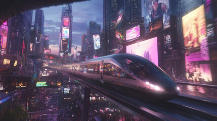Stunningly Detailed Image of a High-Speed Bullet Train in Motion (Version 5)
