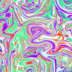 Holographic seamless pattern. The effect of flowing iridescent liquid. Psychedelic effect. Fairy tale unicorn trend background. 90s fashion..