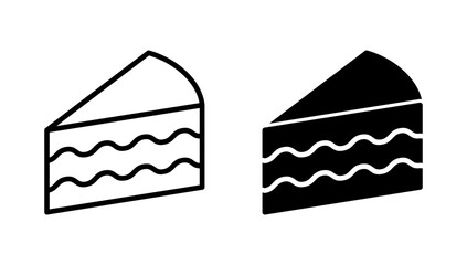 Cake icon vector. Cake sign and symbol. Birthday cake icon